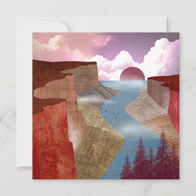 Carte Paysage océanique du Canyon (Devant)