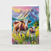 Carte Paysage rural dynamique avec vaches (Devant)