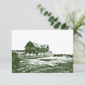 Carte Paysage rural maison de ferme de style coupe (Debout devant)