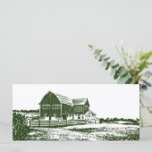 Carte Paysage rural maison de ferme de style coupe (Debout devant)