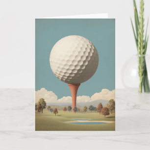 Carte Paysage surréaliste de balle de golf