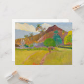 Carte Paysage tahitien (par Paul Gaugin) (Devant/Arrière en situation)