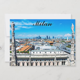 Carte Paysage urbain de Milan en Italie