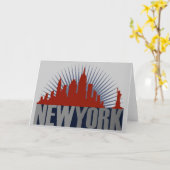 Carte Paysage urbain de New York City (Fleur jaune)