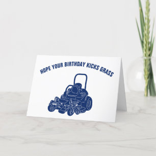 Carte Paysagistes Fanny Lawn Mower Anniversaire