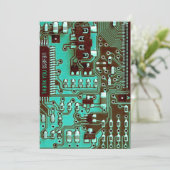 Carte PCB turquoise, circuit imprimé de pièces éle (Debout devant)