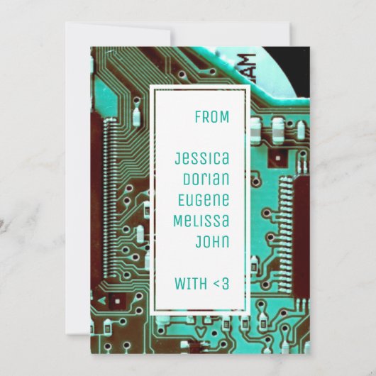 Carte PCB turquoise, circuit imprimé de pièces éle (Dos)