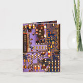 Carte PCB violet, circuit imprimé de pièces électr (Devant)