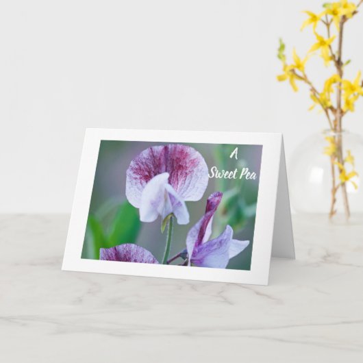 CARTE **PEA DOUCE** POUR UNE **CHAUSSÉE** À L'ANNIVERSAI (Fleur jaune)