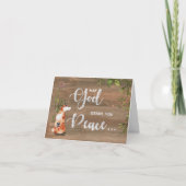 Carte Peace 12 Step Recovery with Fox on Wood (Devant)