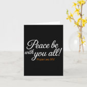 Carte Peace Be With You All Pope Leo Xiv Citation (Fleur jaune)