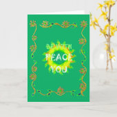 Carte Peace Be With You : Inspirant Vert et Jaune (Fleur jaune)
