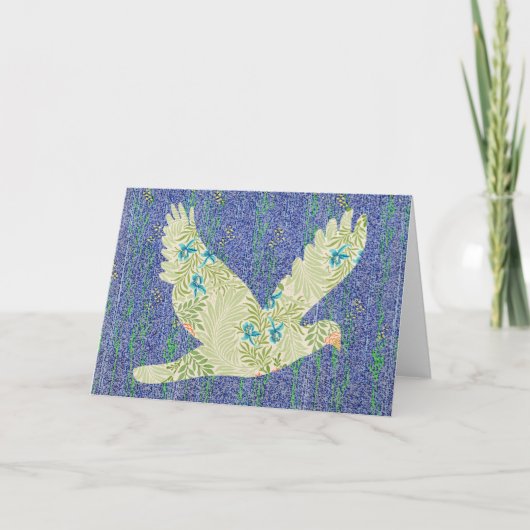 Carte Peace Dove Motif sur Motif Art Note Card 1 (Devant)