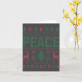 Carte Peace I Come In Peace Couple Matching Ugly Christm (Fleur jaune)