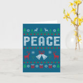 Carte Peace I Come In Peace Couple Matching Ugly Christm (Fleur jaune)