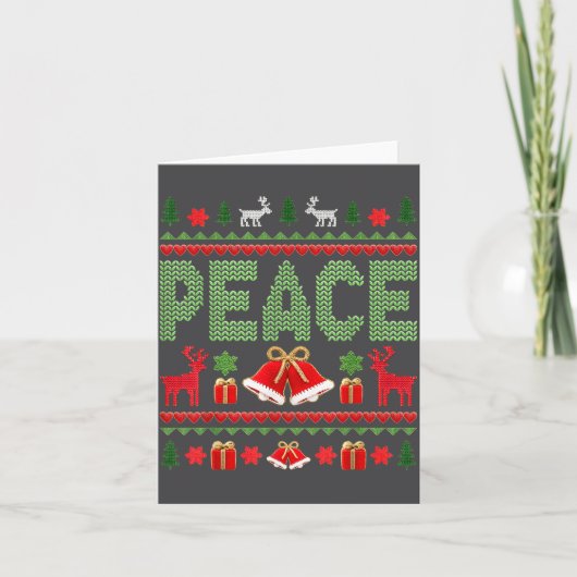 Carte Peace I Come In Peace Couple Matching Ugly Christm (Devant)