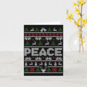 Carte Peace I Come In Peace Couple Matching Ugly Christm (Fleur jaune)