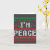 Carte Peace I Come In Peace Couple Matching Ugly Christm (Fleur jaune)