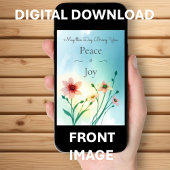 Carte Peace & Joy Été Fleurs Printemps Anniversaire