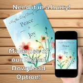 Carte Peace & Joy Été Fleurs Printemps Anniversaire