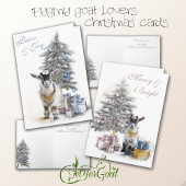 Carte Peace & Joy Pygmy Chèvre Baby Blue