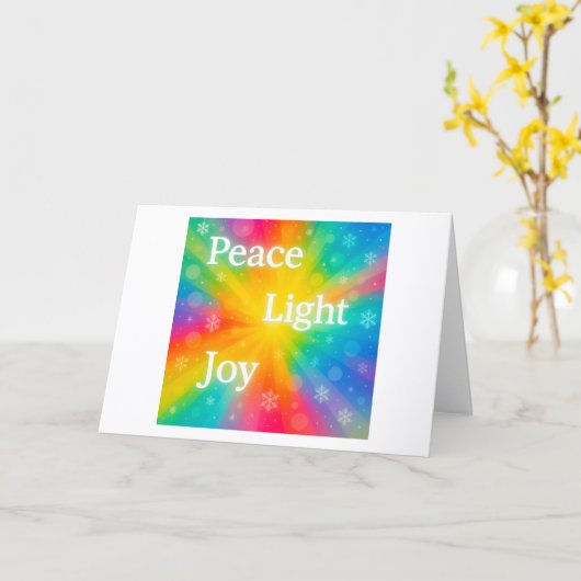 Carte Peace Light Joy (Fleur jaune)