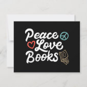 Carte Peace Looks Geeky & Cute Reading (Dos)
