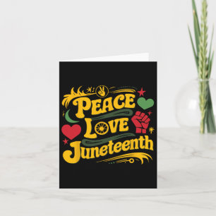 Carte Peace Love 1865 Independence Day Black
