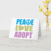 Carte Peace Love Adopter (Fleur jaune)