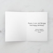 Carte Peace, Love, and Bengay Milestone Occasion Card (Intérieur)