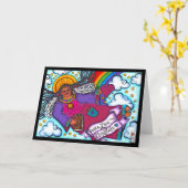 Carte Peace Love and Chocolate Black Angel Card (Fleur jaune)