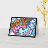 Carte Peace Love and Chocolate Blonde Angel Card (Fleur jaune)