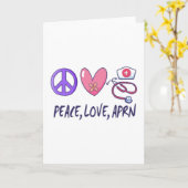 Carte Peace Love APRN (Fleur jaune)