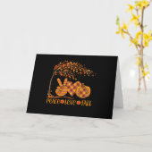Carte Peace Love Automne Citrouille Autum Happy Fall (Fleur jaune)