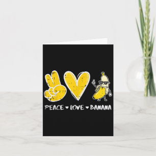 Carte Peace Love Banana Funny Fruit Food Vegan Femmes Ho