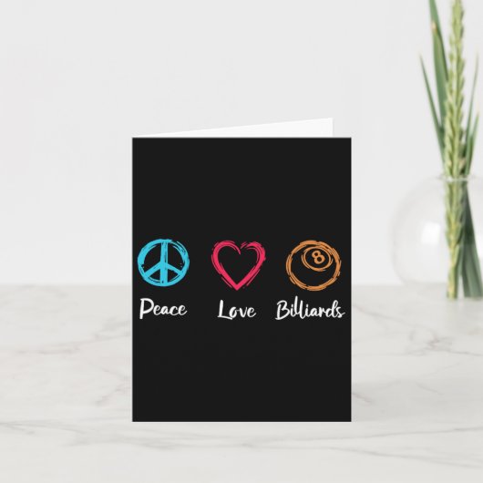 Carte Peace Love Billiards (Devant)
