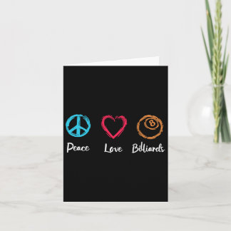 Carte Peace Love Billiards