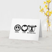 Carte Peace Love Bodybuilding (Fleur jaune)