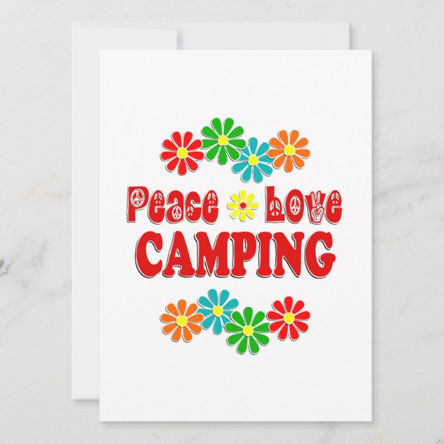 Carte Peace Love Camping (Devant)