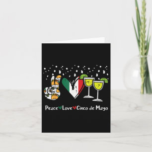 Carte Peace Love Cinco De Mayo Party Fiesta Mexicaine