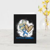 Carte Peace Love Cure Bleached Alopecia Sensibilisation (Fleur jaune)