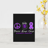 Carte Peace Love Cure For Heimerheimer S Warrior Tee Hei (Fleur jaune)