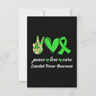 Carte Peace Love Cure Green Ribbon Essential Tremor