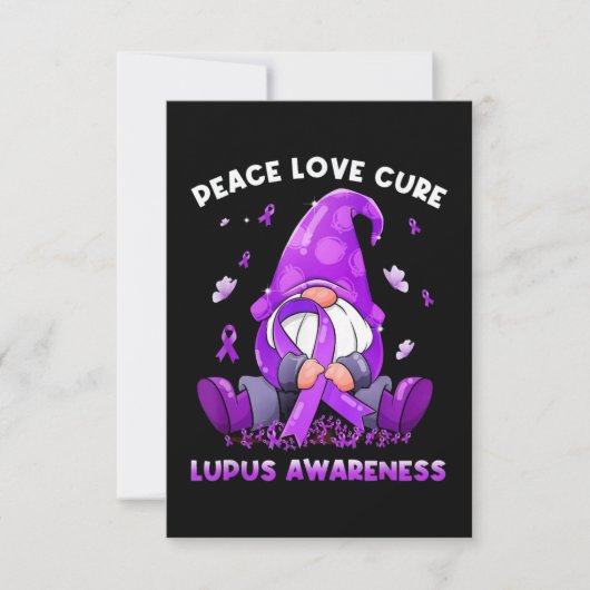 Carte Peace Love Cure Lupus Sensibilisation (Devant)