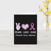 Carte Peace Love cure Pancreatic cancer aware (Fleur jaune)