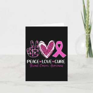 Carte Peace Love Cure Pink Ribbon Cancer du sein Prix