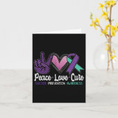 Carte Peace Love Cure Prévention du suicide (Fleur jaune)