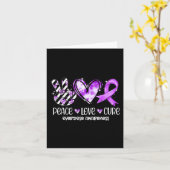 Carte Peace Love Cure Purple Ribbon Overdose Sensibilisa (Fleur jaune)