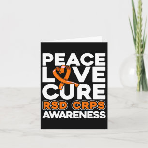 Carte Peace Love Cure Rsd Crps Sensibilisation