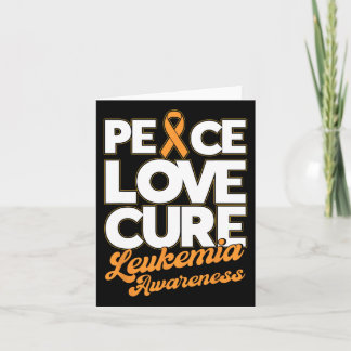 Carte Peace Love Cure Support Leukemia Sensibilisation R